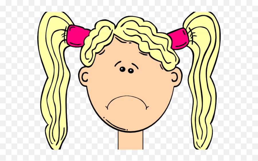 Blonde Girl Laughing Clipart - Child Sad Face Clipart Emoji,Blonde Girl Emoji