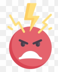 Angry - Clip Art Emoji,Thunderstorm Emoji