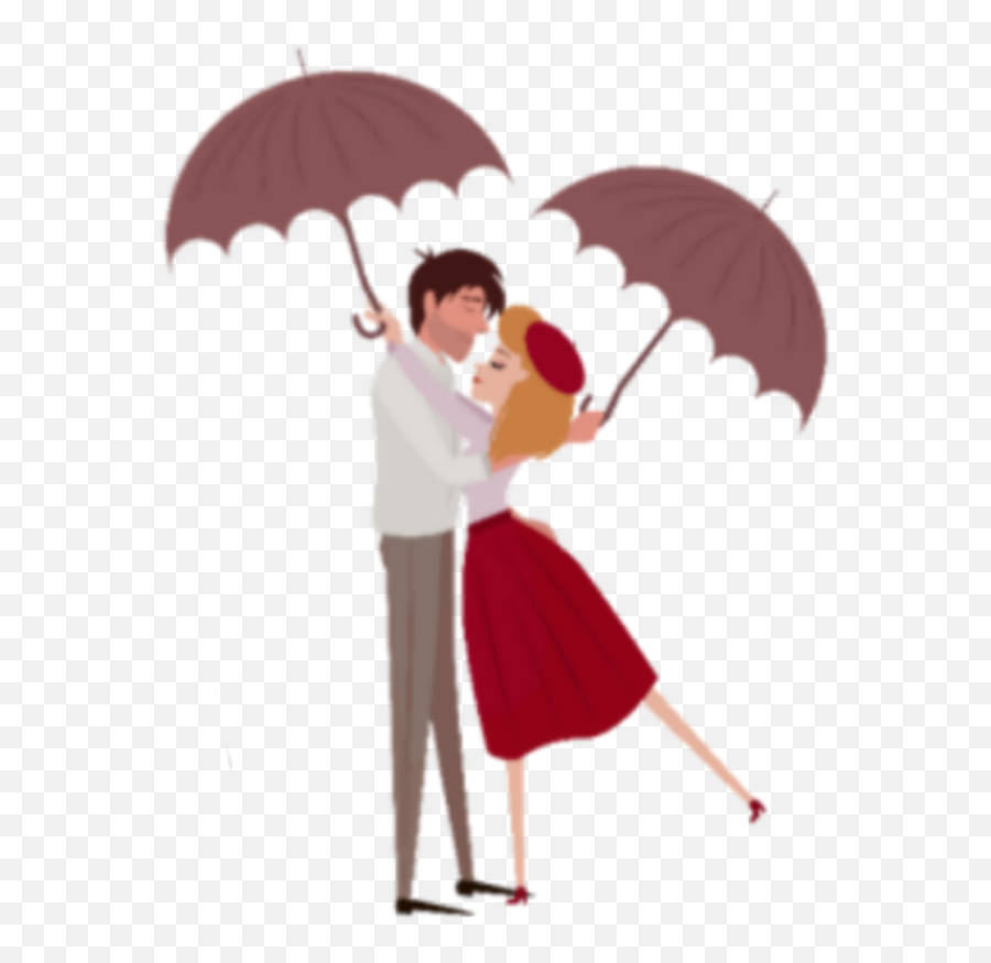 Couple Love Hug Romance Rain Umbrella - Illustration Emoji,Rain Umbrella Emoji