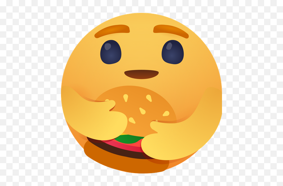 Facebook Care Emoji With Burger Logo - Care React Facebook,Google Beer Emoji