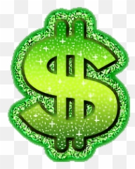 Download Green Dollar Signs Png - Emoji