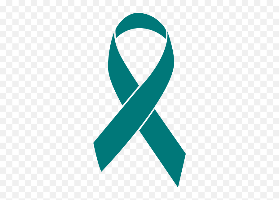 Ovarian Cancer Ribbon - Transparent Background Ovarian Cancer Ribbon Emoji,Teal Ribbon Emoji