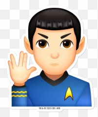 The Original Series Series Spock Emoji - Star Trek Emoji,Salute Emoji