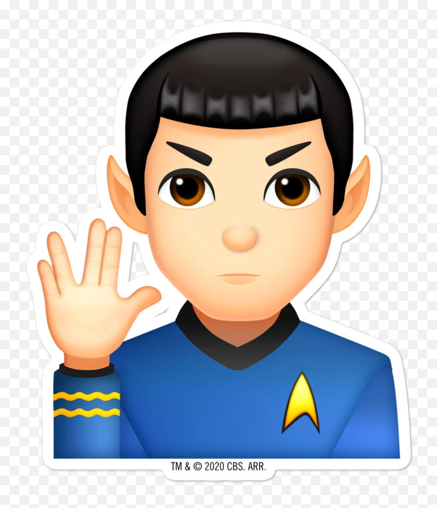 The Original Series Series Spock Emoji - Star Trek Emoji,Salute Emoji