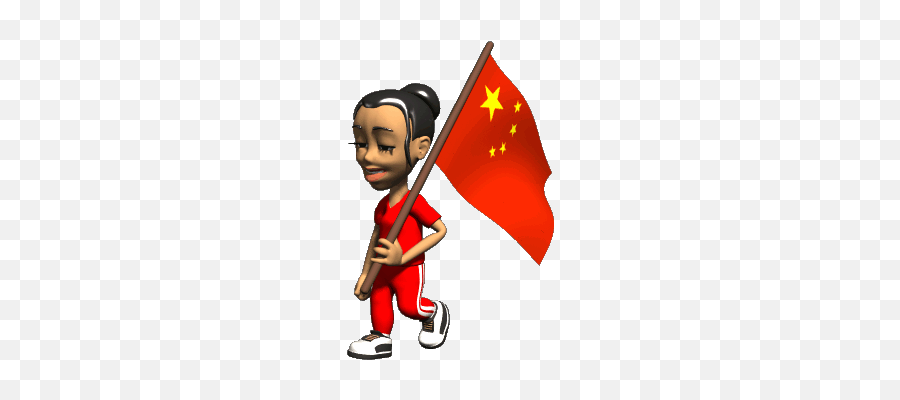Top China Stickers For Android Ios - Cartoon China Flag Gif Emoji,Chinese Flag Emoji
