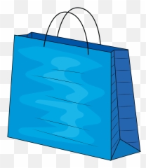 Blue Shopping Bag Clipart - Emoji