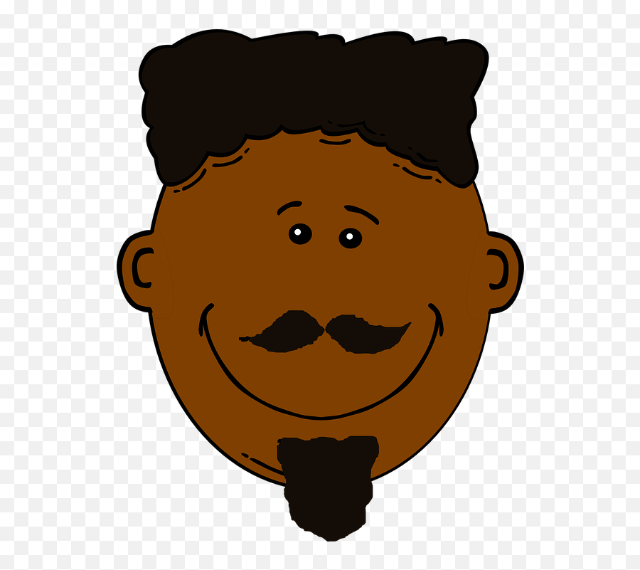 Dark Hair Clipart Dark Person - Black Man Face Clipart Emoji,Black Guy Emoji