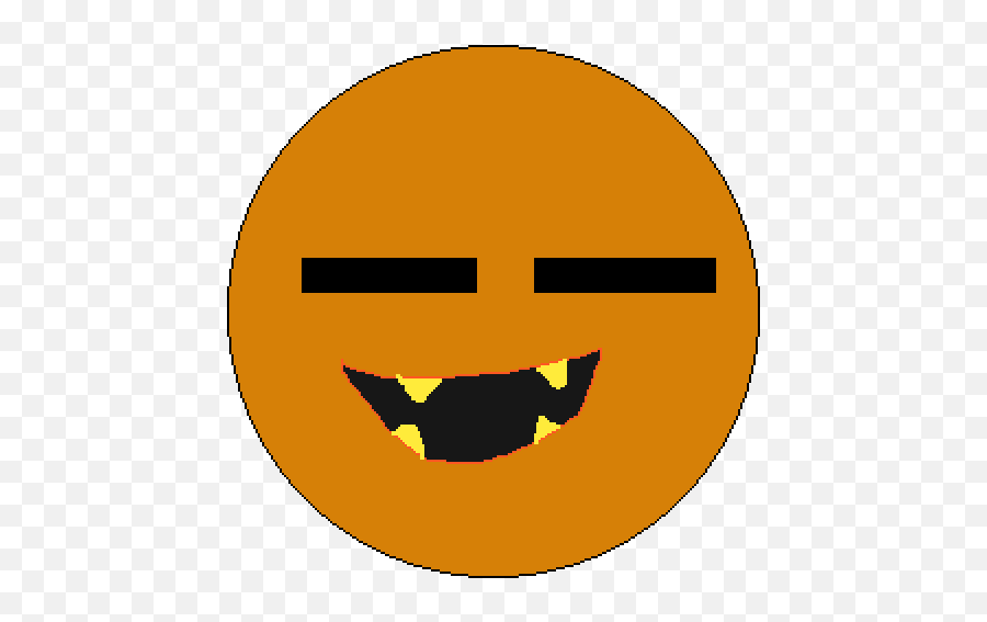 Pixilart - Annoying Orange By Alsome Wide Grin Emoji,Annoying Emoticon