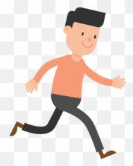 Man Running Cartoon Vector - Transparent Png Emoji