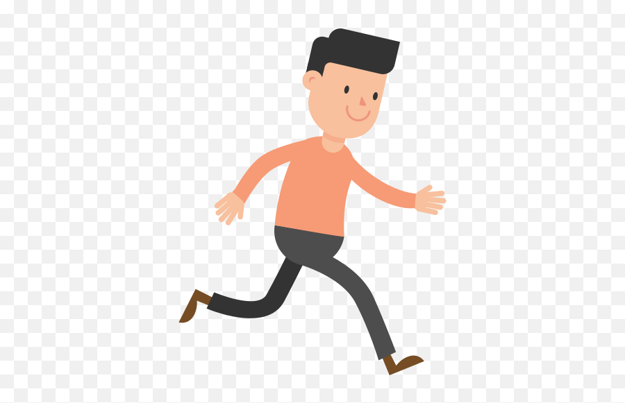 Man Running Cartoon Vector - Transparent Running Cartoon Png Emoji,Running Emoji Text
