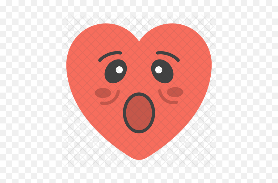Astonished Heart Emoji Icon Of Flat - Circle,Apple Heart Emoji
