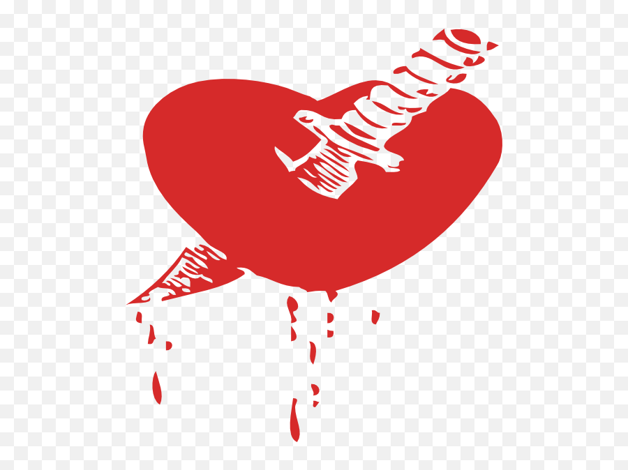 Library Of Bleeding Heart Picture Black - Heart Knife Png Emoji,Bloody Knife Emoji