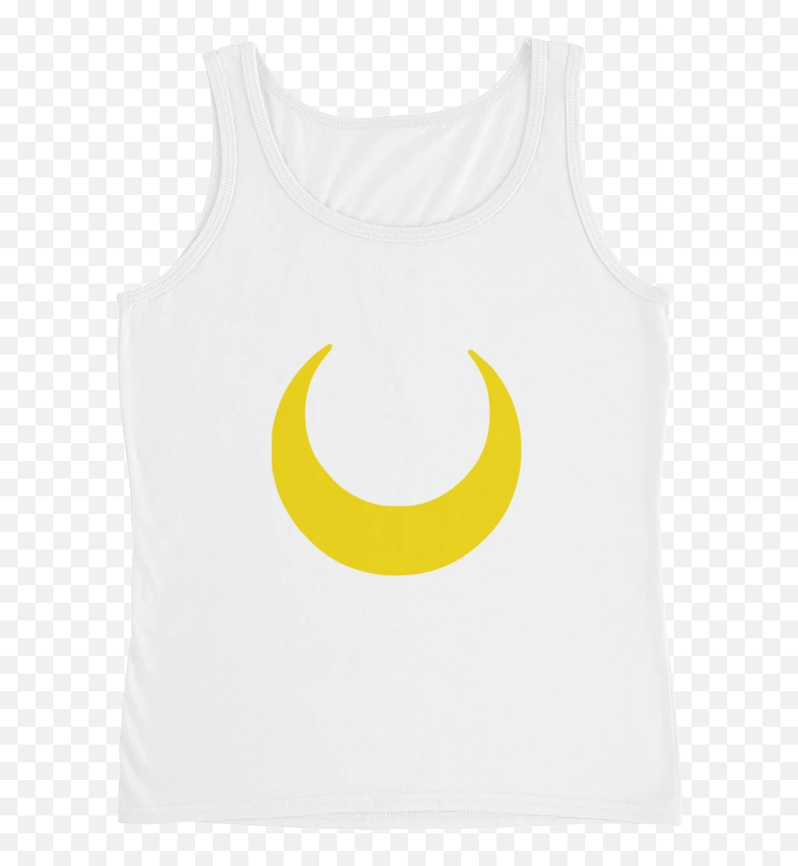 Womens Crescent Moon Tank Top - Crescent Emoji,Crescent Moon Emoticon