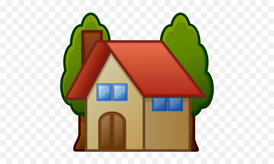 House With Garden Emoji For Facebook Email Sms - House Emoji,House Emoji