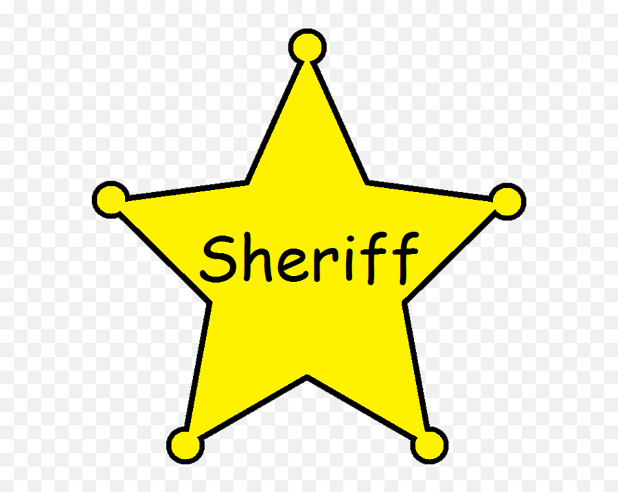 Isbc49 - Black And White Free Sheriff Badge Clipart Emoji,Sheriff Badge Emoji