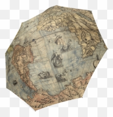 Us 2999 Interestprint Stylish Vintage Steampunk Map Of The World Fold Umbrella - Umbrella Emoji,Umbrella Emoji