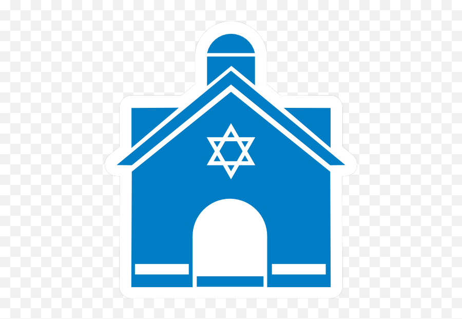 Jewish Temple With Star Of David Sticker - Icon Emoji,Star Of David Emoji