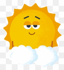 Thinking Emoji Sun Gif - Transparent Background