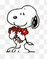 Snoopy Snoopy Cartoon - Snoopy With Flower Emoji,Moaning Face Emoji
