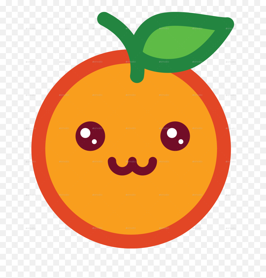 Orange Emoticon - Cute Confused Emoji,Lying Down Emoticon