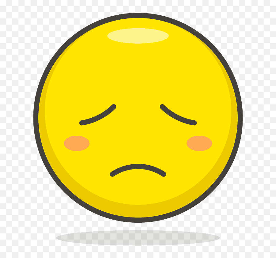 Disappointed Face Emoji Clipart - Happy Smiley,Disappointed Emoji Transparent