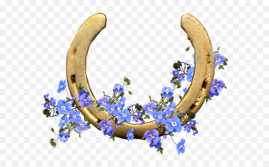 Pin - Horse Shoe With Flowers Emoji,Horseshoe Emoji
