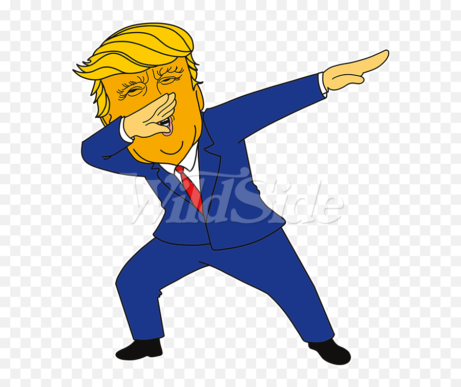 Cartoon Trump Dabbing - Cartoon Clipart Full Size Clipart Trump Dab Cartoon Emoji,Free Trump Emoji