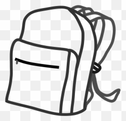 Free Black And White Backpack Clipart Download Free Clip - Black And White Picture Of A Bag Emoji,Emoji Backpacks