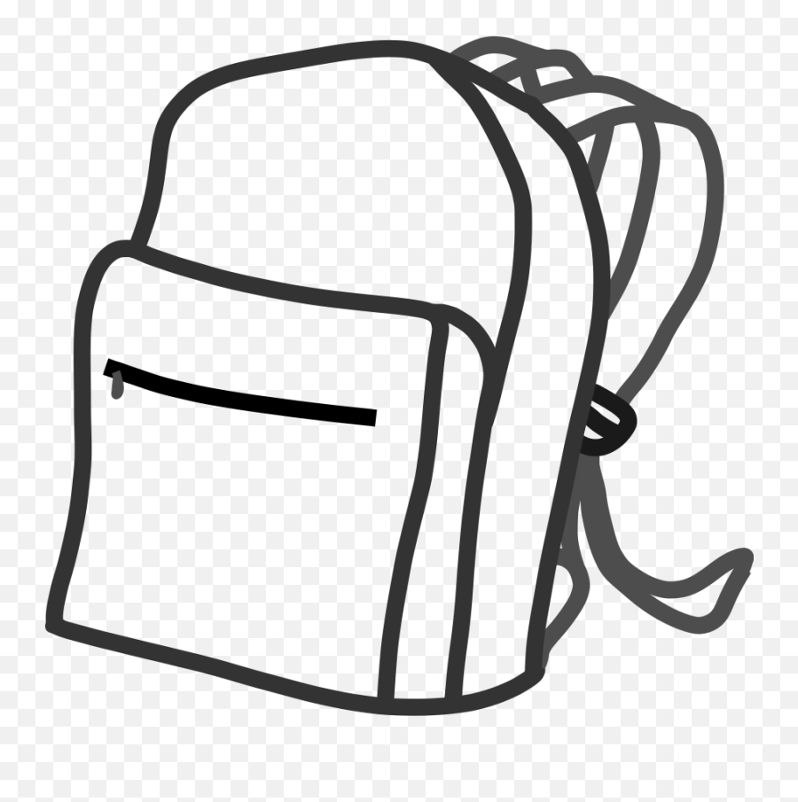 Free Black And White Backpack Clipart Download Free Clip - Black And White Picture Of A Bag Emoji,Emoji Backpacks