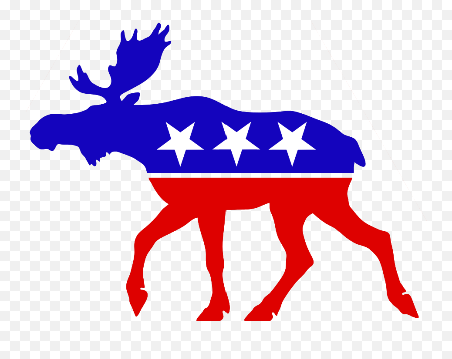 Progressive Moose Walking - Bull Moose Party Emoji,Party Horn Emoji