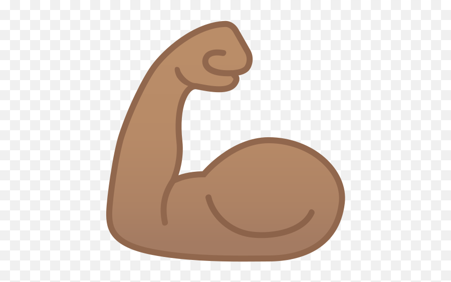 Medium Skin Tone Emoji - Black Muscle Emoji,Flexing Emoji