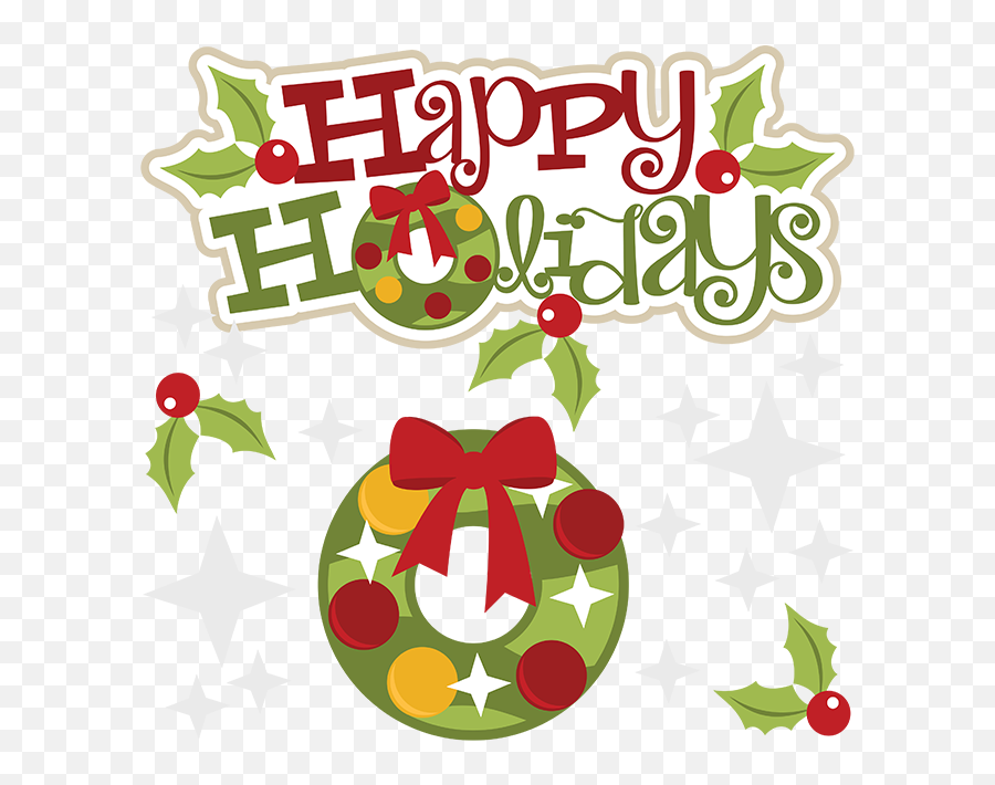 Happy Holidays Colorful Transparent - Transparent Background Happy Holidays Clipart Emoji,Happy Holidays Emoticons