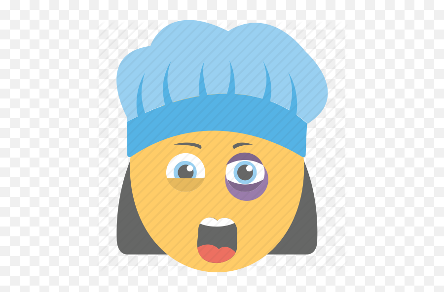 Black Eye Emoji Hurt Ill Sick Sore - Cartoon,Head Hurt Emoji