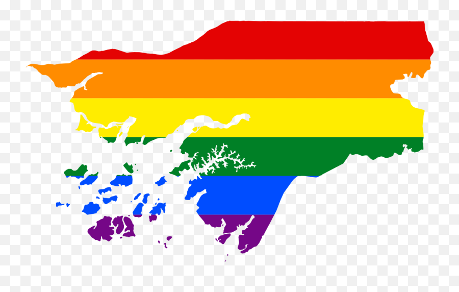 Lgbt Flag Map Of Guinea - Guinea Bissau Map Vector Emoji,Lesbian Flag Emoji