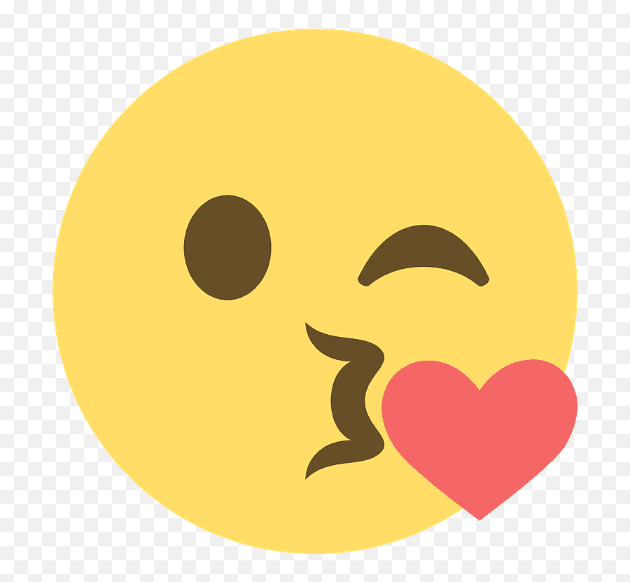 Face Blowing A Kiss Emoji Clipart - Kissing Heart Emoji Discord,Kissy Face Emoji