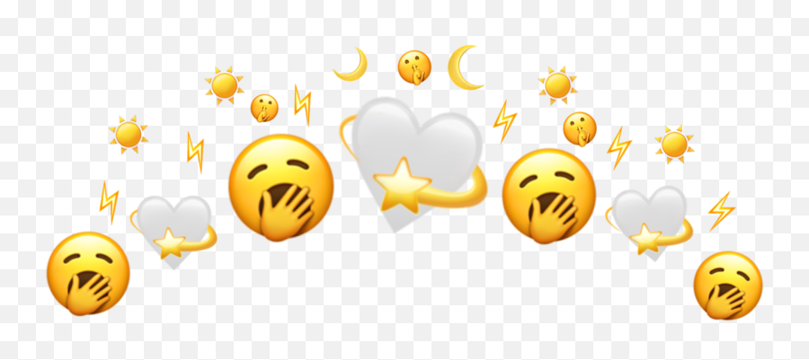 Emojis Emoji Crownsticker Sticker - Dot,Yawn Emoji