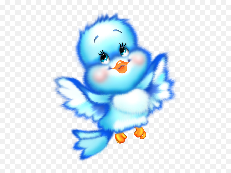 Clipart - Cute Blue Bird Cartoon Emoji,Blue Bird Emoji