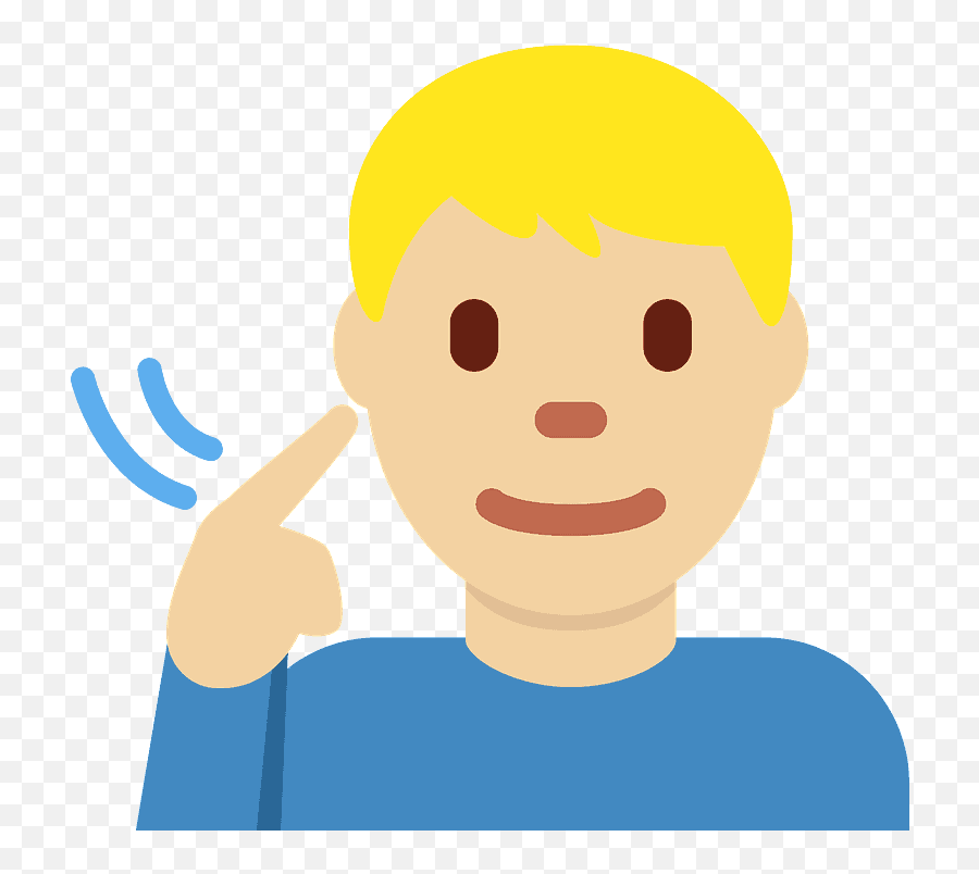 Deaf Man Emoji Clipart - Deaf Clipart,Guy Shrugging Emoji