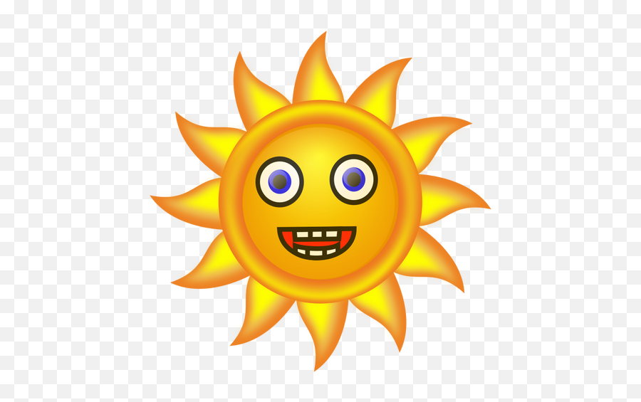 Crazy Happy Sun - Sun Clip Art Emoji,Crazy Emoji