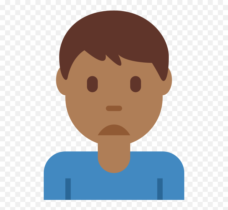 Twemoji2 1f64d - Hand On Face Emoji Black Guy,Frowning Emoji