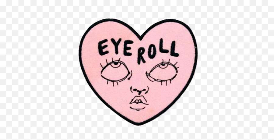 Eyeroll Eye Heart Eyes Look Doodle Eyerolling - Eye Roll Heart Emoji,Eyeroll Emoji