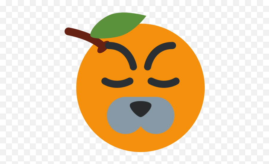 Emoji Bot - Orange Emoji Twitter,Determined Emoji