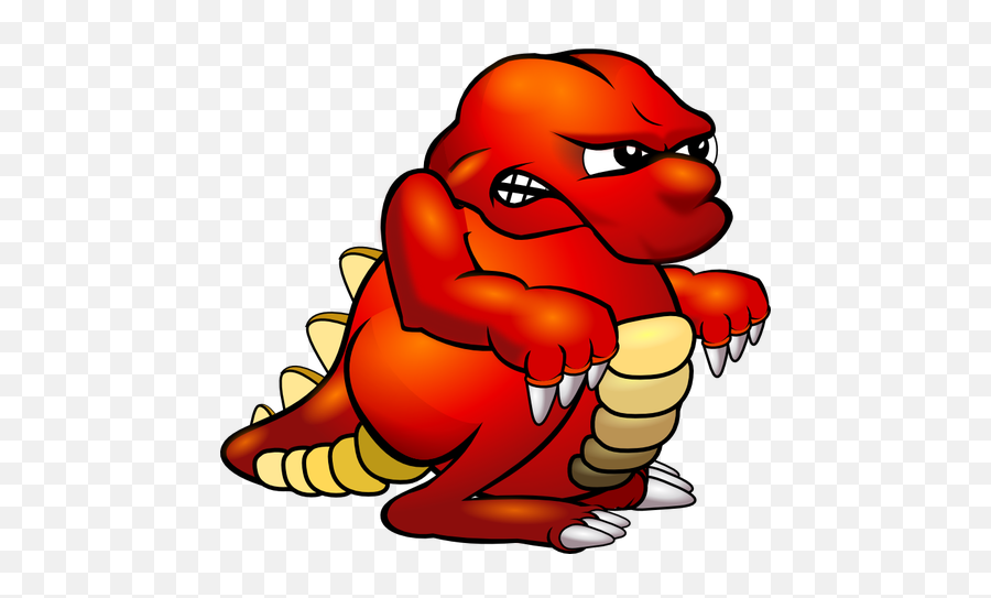 Cartoon Red Monster Vector Image - Cartoon Monster Transparent Emoji,Disney Emoji Characters