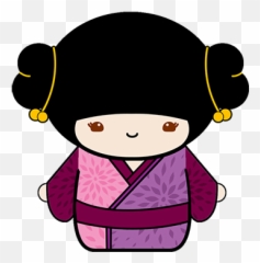 Kokeshi Animated Japanese Dolls - Cartoon Emoji