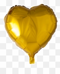 Foilballoon Heartshape 18 - Gold Heart Balloon Png Emoji,Crepe Emoji