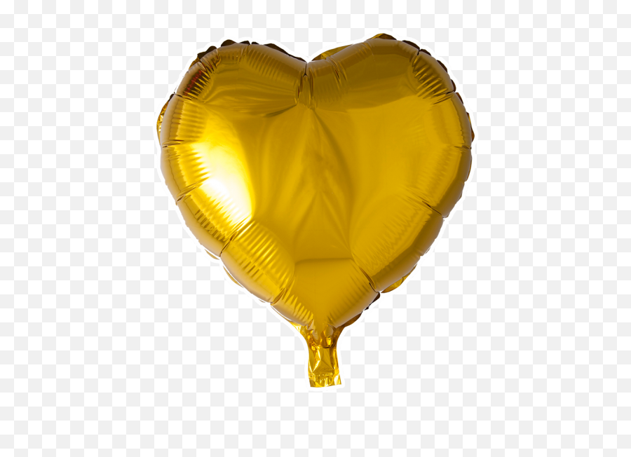 Foilballoon Heartshape 18 - Gold Heart Balloon Png Emoji,Crepe Emoji