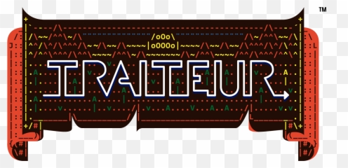 Traiteur A weird colorful ASCII world erupting into chaos - Poster Emoji