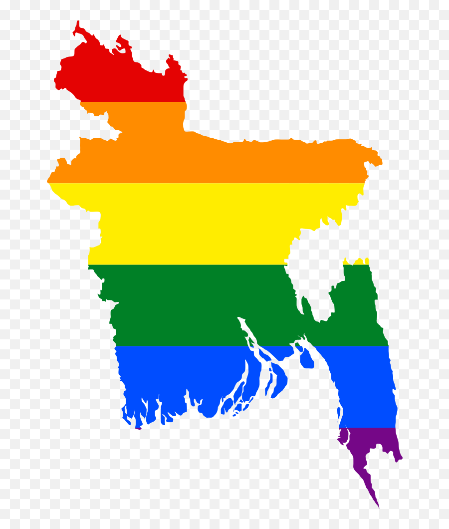 Lgbt Flag Map Of Bangladesh - Bangladesh Map Flag Png Emoji,Lesbian Flag Emoji