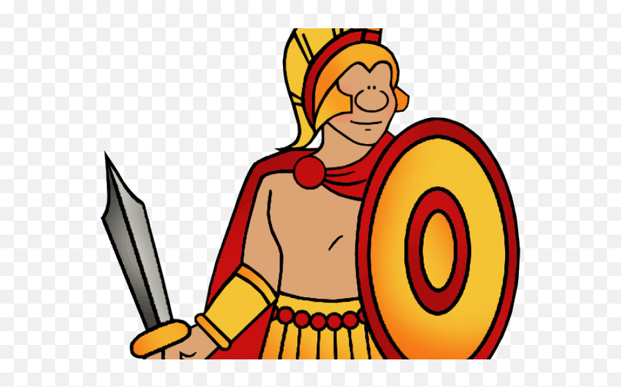 Clipart Volleyball Warrior Clipart Volleyball Warrior - Athenian And Spartan Cartoon Emoji,Warriors Emoji