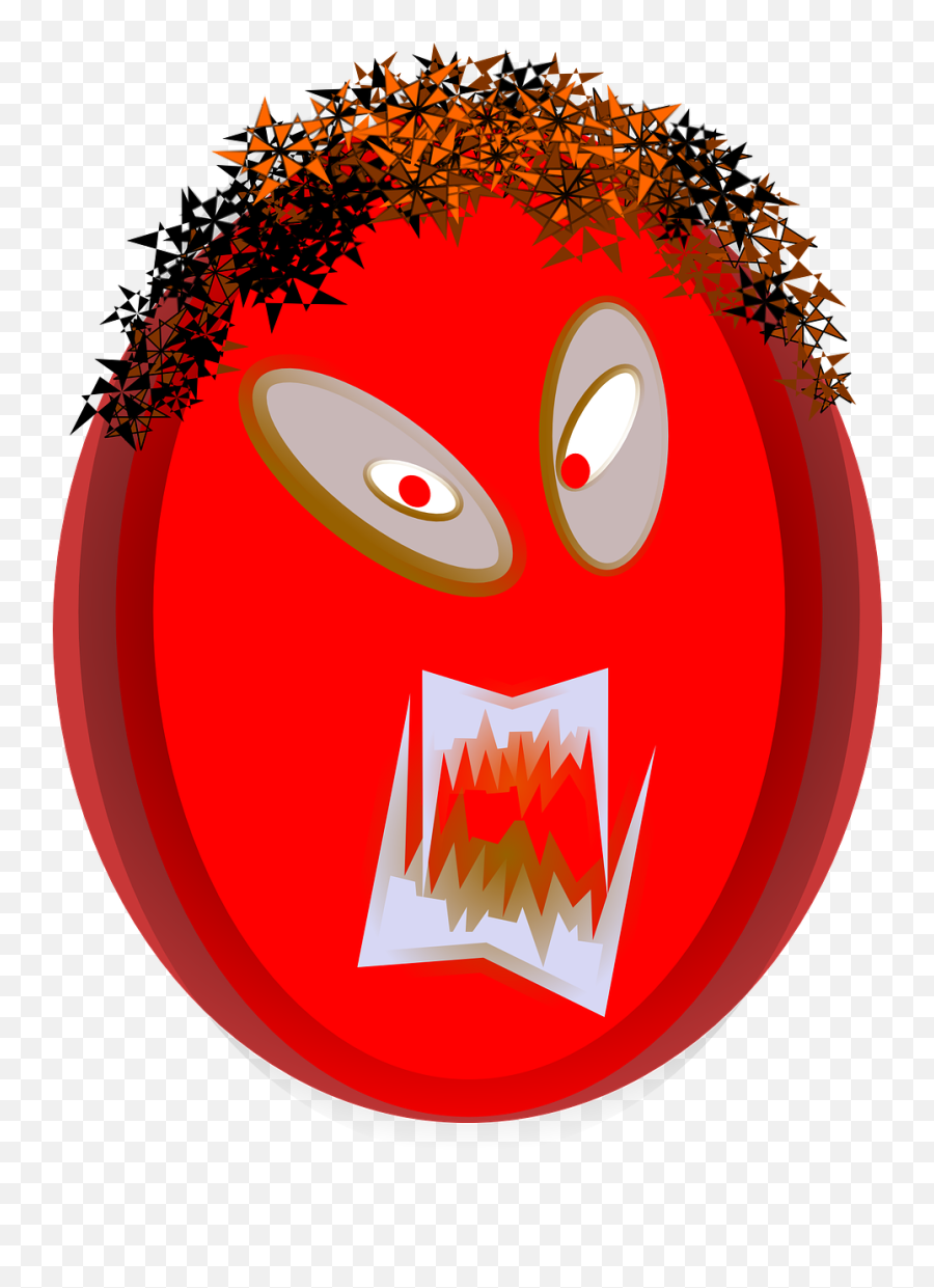 Angry Face Head Red Smileys - Smiley Emoji,What Do Hand Emojis Mean